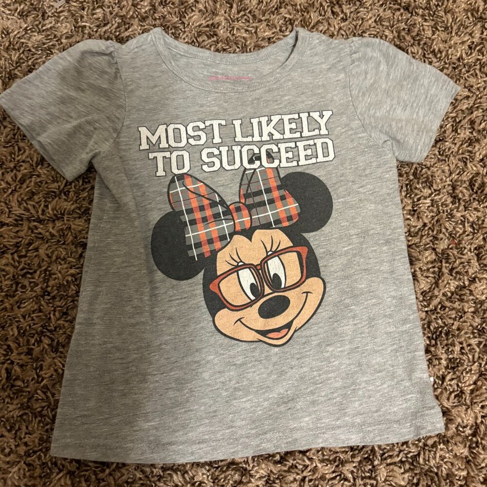 Disney Minnie Mouse Short Sleeve Top 12-18 Month Most Likely to Succeed Old Navy